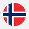 Norway flag circle