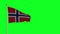 Norway flag on green screen