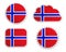 Norway flag labels
