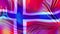 Norway flag with LGBT rainbow reflections. Gay friendly country. 3d render illustration
