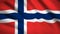 Norway flag Motion video waving in wind. Flag Closeup 1080p HD  footage