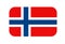 Norway flag, Scandinavian country, isolated Norwegian banner with scratched texture, grunge.