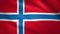 Norway flag waving in the wind