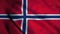 Norway flag waving in the wind. National flag of Norway. Sign of Norway seamless loop animation. 4K