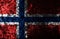 Norway grunge flag on old dirty wall