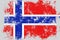 Norway grunge, old, scratched style flag