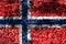 Norway grunge rusted metal texture flag, rust metal background