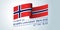 Norway happy constitution day vector banner, greeting card