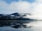Norway lake in fog