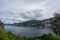 Norway Landscape. Close To Preikestolen Sightseeing Place. Mountain, Blue Sky and River