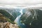 Norway Landscape fjord and mountains aerial view