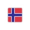 Norway national flag flat icon