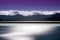 Norway ocean and mountains on horizon abstraction background