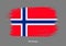 Norway official flag in shape of brush stroke