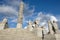 Norway, Oslo. Vigeland park stone sculptures. Travel tourism.