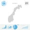Norway People Icon Map. Stylized Vector Silhouette of Norway. Population Growth and Aging Infographics