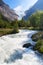 Norway. Summer day in the valley of a glacier Briksdal