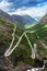 Norway troll road - mountain route of Trollstigen