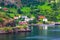 Norway village and fjord landscape in Flam