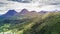 Norwegian aerial landscape: aerial view over the sea and mountains, Norway