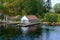 Norwegian boat house of granite