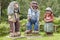 Norwegian carved wooden trolls. Scandinavian folklore. Norway.