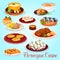 Norwegian cuisine dishes for lunch menu icon