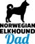 Norwegian Elkhound dad silhouette