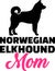 Norwegian Elkhound mom silhouette