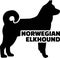 Norwegian Elkhound silhouette real word