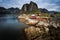 Norwegian Fisherman`s Cabins, Lofoten Islands