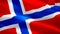 Norwegian flag Closeup 1080p Full HD 1920X1080 footage video waving in wind. National Oslo 3d Norwegian flag waving. Sign of Norwa