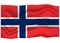 Norwegian Flag Icon. National Flag Banner. Cartoon Vector illustration