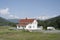 Norwegian house amid the green hills