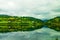 Norwegian lake summertime landscape cloudy day view