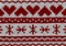 Norwegian pattern - Hearts - Christmas Vector