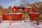 Norwegian red farm buildings