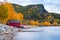 Norwegian Sea coast, autumn landscape
