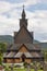 Norwegian stave church. Heddal. Historic building. Norway tourism highlight.