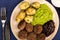 Norwegian or Swedish Meatballs With Mushy Peas Boiled Potatoes