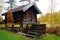 Norwegian wooden farm house for food