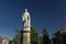 Norwich, Norfolk, UK, June 2021, view of the statue of Admiral Lord Horatio Nelson in the Close by Norwich Cathedral