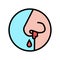 nose bleeding disease color icon vector illustration