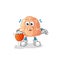 Nose dribble basketball character. cartoon mascot vector