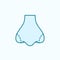 Nose esthetic surgery field outline icon