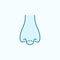 Nose esthetic surgery field outline icon