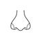 Nose esthetic surgery icon. Element of beauty and anti aging icon for mobile concept and web apps. Thin line Nose esthetic surgery