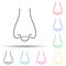 Nose esthetic surgery multi color style icon. Simple thin line, outline  of anti agies icons for ui and ux, website or