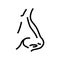 nose face line icon vector illustration