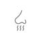 Nose and smoke smell outline icon. Elements of smoking activities illustration icon. Signs and symbols can be used for web, logo,